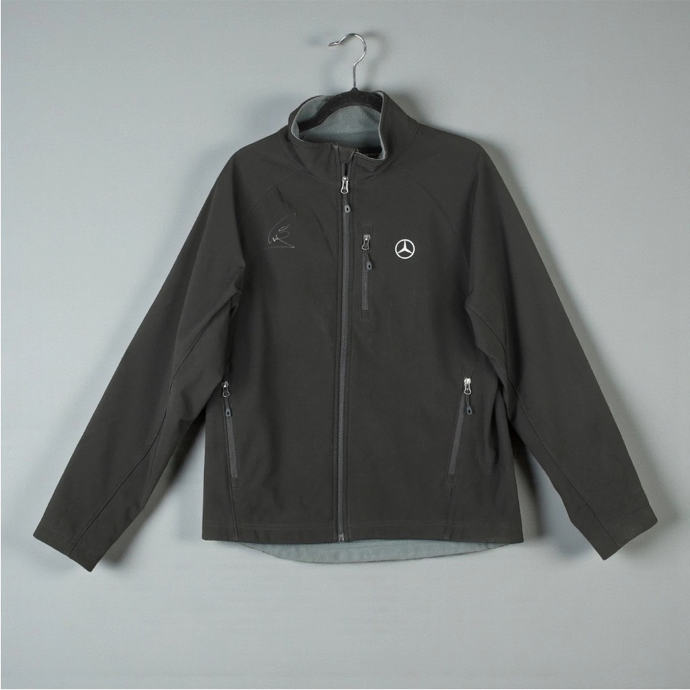 Mercedes Benz USA Collection Softshell Full Zip Fleece Lined Jakcet Mens M Black